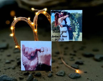 Custom Wedding Photo Magnets – Personalized Save the Date Favors