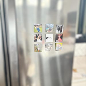Custom Photo Magnets - Personalized Picture Magnets - Fridge Keepsakes from Your Photos - Unique Gift Idea - Handmade Memory Magnet Set