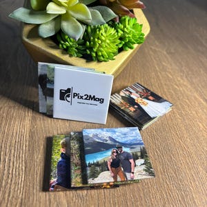 Custom Photo Magnets - Personalized Picture Magnets - Fridge Keepsakes from Your Photos - Unique Gift Idea - Handmade Memory Magnet Set