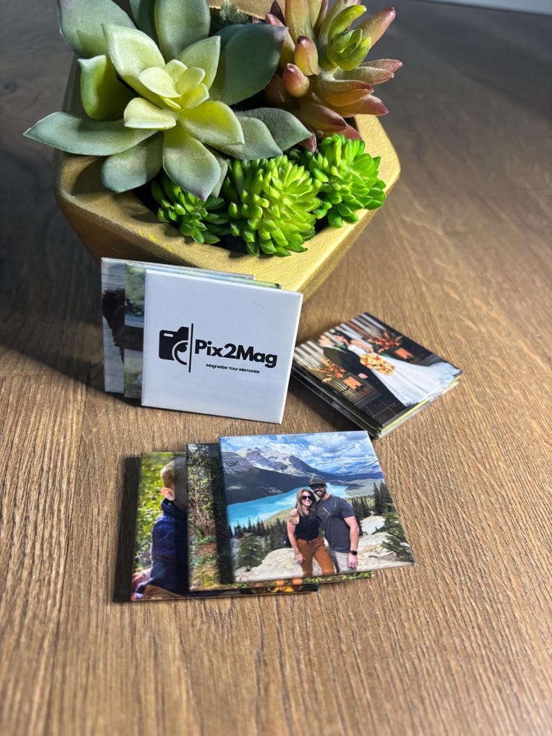 Custom Photo Magnets - Personalized Picture Magnets - Fridge Keepsakes from Your Photos - Unique Gift Idea - Handmade Memory Magnet Set