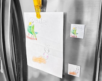Custom Kids Artwork Magnet – Personalized Photo Keepsake Gift