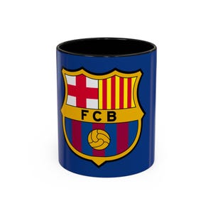 FCB Barcelona Accent Coffee Mug - Perfect Gift for Football Fans, Sports Enthusiasts, Collector's Item, Barcelona Merchandise