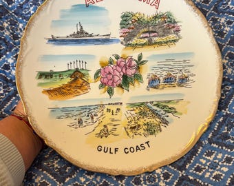 Vintage Alabama Gulf Coast Plate