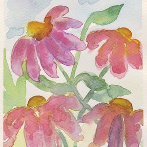 Flower Themed Watercolor Cards and/or Postcards