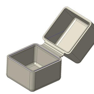 3D Printable Snap Lid Storage Box: STL CAD File (Digital Download)
