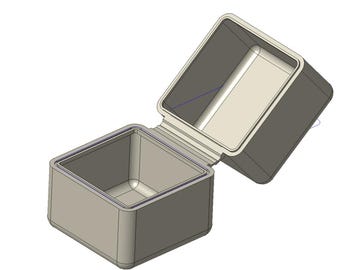 3D-afdrukbare opbergdoos met klikdeksel: STL CAD-bestand (digitale download)