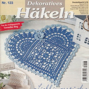 Magazine Dekoratives Hakeln 2015_123 journal crochet pattern for filet lace table cloth vintage runner of any kind pillow case