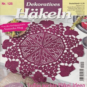 Magazine Dekoratives Hakeln 2015_125 journal crochet pattern for filet lace table cloth vintage runner of any kind pillow case