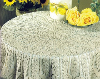 Large Round Filet Crochet Pattern PDF Vintage Lace Table Topper Doily Centerpiece Instant Download FI389-50