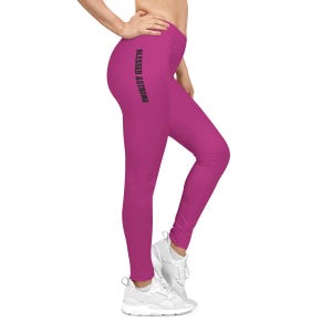 Yoga Leggings, Blessed & Strong Workout Pants, Gym Athletic Tights, Inspirational Athleisure Wear, Fitness Leggings for Women