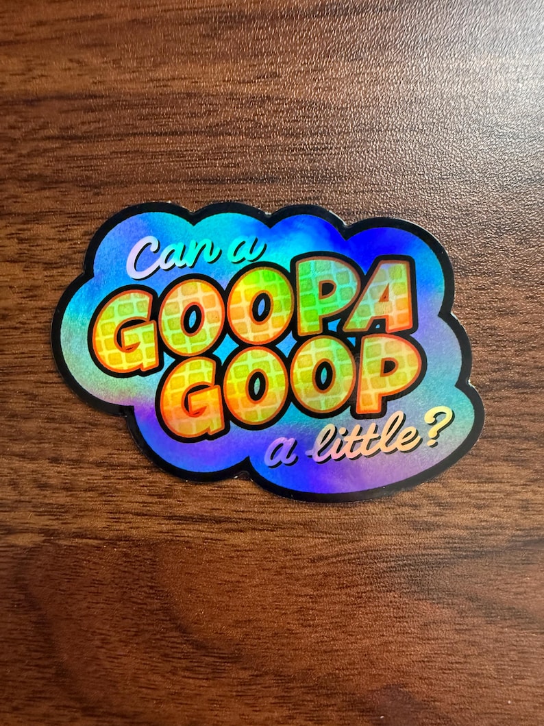 Theburntpeanut - Goopa Holographic Sticker - Etsy Canada