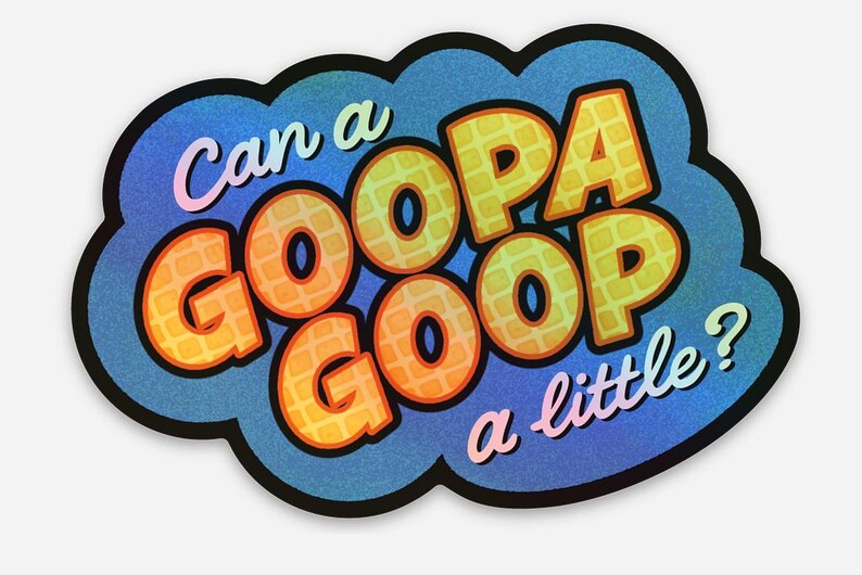 Theburntpeanut - Goopa Holographic Sticker - Etsy Canada