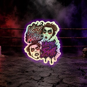 Danhausen Inspired Holographic Stickers: Comic Style, Pro Wrestling Fan Art Two Face Danhausen