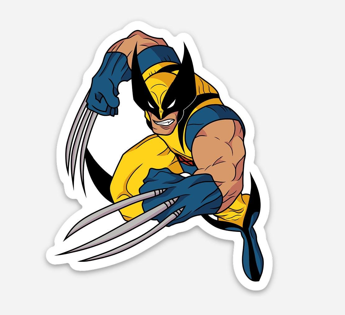 Wolverine Icon Sticker Wolverine Vinyl Sticker - Etsy
