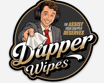 MrDapperSam - Adesivo de Vinil Inspirado na Arte de Fã dos Lenços Umedecidos Dapper Wipes