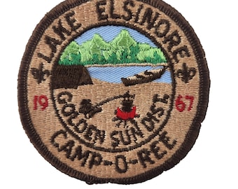 Vintage 1967 Golden Sun District Camporee Boy Scouts BSA Patch Lake Elsinore CA