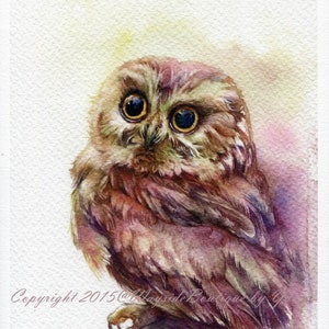 STAMPA – Il gufo Acquerello dipinto 7,5 x 11” Gufo – Dipinto a mano, arte, acquerello, fatto a mano, arte del gufo, minimalista, contemporaneo, regalo, fauna selvatica