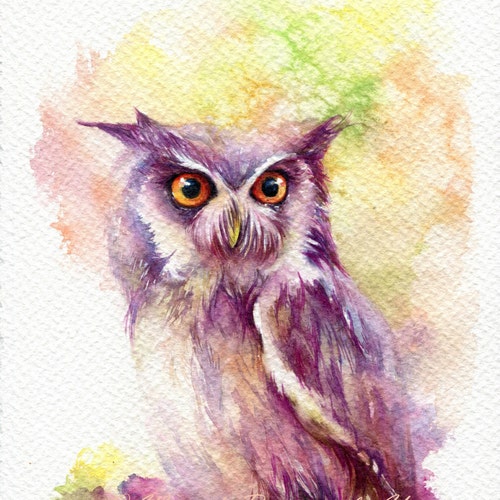 PRINT the Owl Keep Walking Watercolor Painting 7.5 X 11 - Etsy