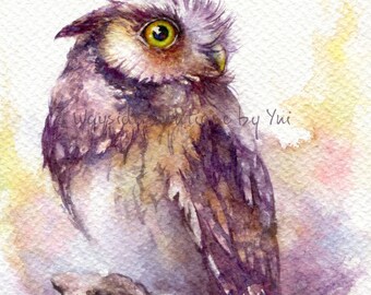 Sparkling eyes - ORIGINAL watercolor painting 7.5x11 inches
