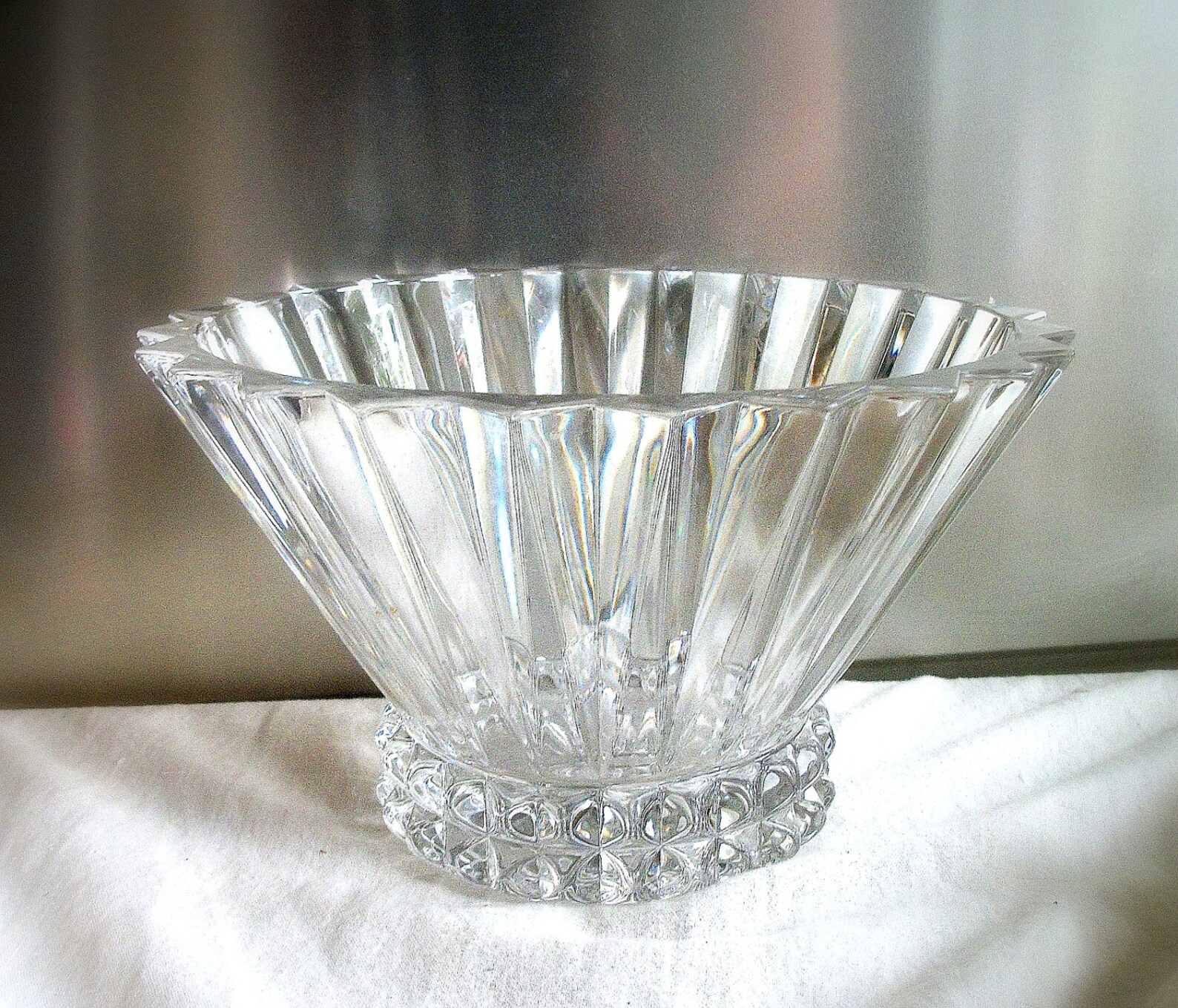 Vintage Heavy Lead Crystal Bowl Rosenthal Germany Etsy