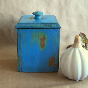 Vintage Box in a Rustic French Blue Finish image 1