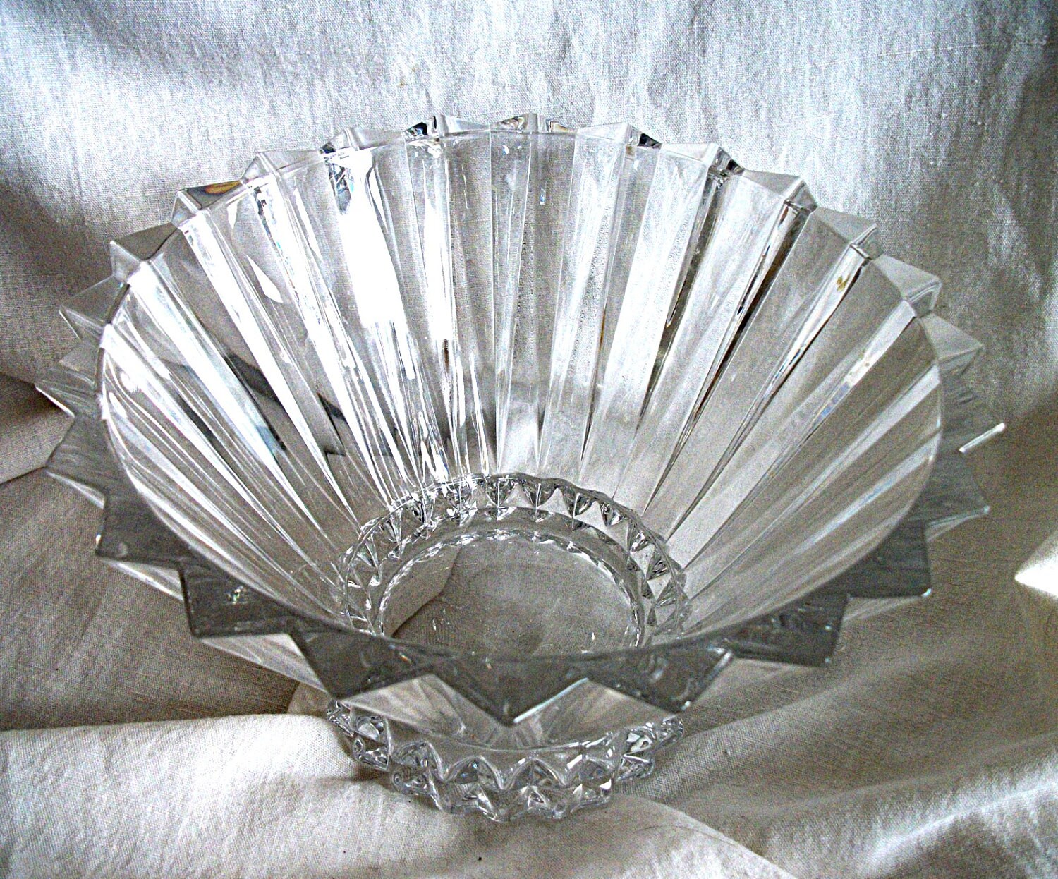 Vintage Heavy Lead Crystal Bowl Rosenthal Germany Etsy