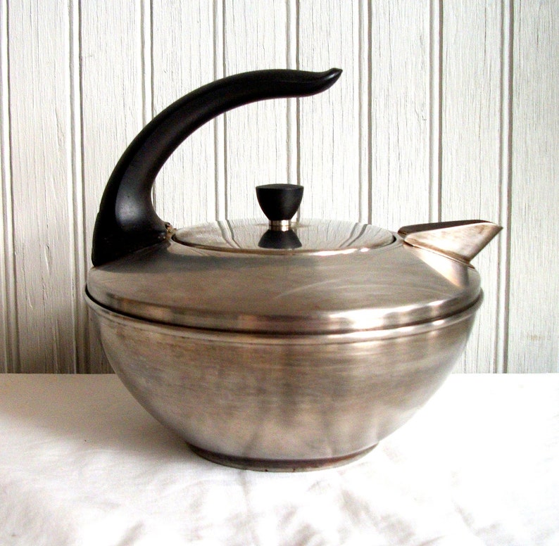 Vintage Revere Ware Tea Kettle with Cat Tail Handle/Art Etsy