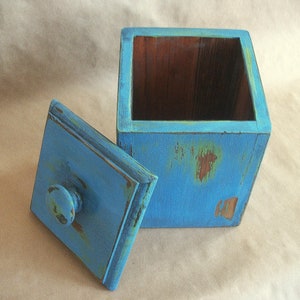 Vintage Box in a Rustic French Blue Finish image 4