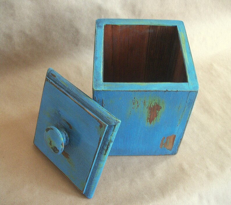 Vintage Box in a Rustic French Blue Finish image 4