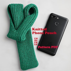 Trendy knitting needles Phone Case Pattern PDF Cute DIY Phone Sleeve Tutorial, Easy knitting needles Pattern for Beginners, Digital Download