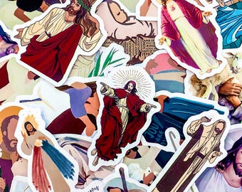 Paquete de 50 pegatinas cristianas, pegatinas con versículos bíblicos, pegatinas de la fe de Jesús, pegatinas de arte religioso, pegatinas impermeables para creyentes y personas.