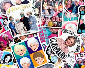 Confezione da 50 adesivi Golden Girls, adesivi di programmi TV retrò, adesivi con citazioni divertenti, adesivi della cultura pop, adesivi impermeabili per fan delle sitcom