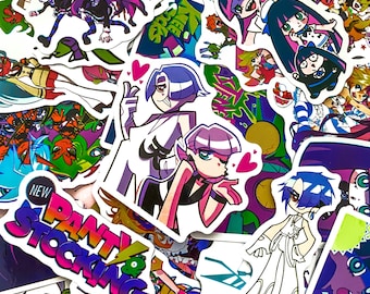 Paquete de 50 pegatinas de bragas y medias, pegatinas de chicas de anime, pegatinas estéticas de dibujos animados, pegatinas de regalo impermeables para fans del anime y niños.