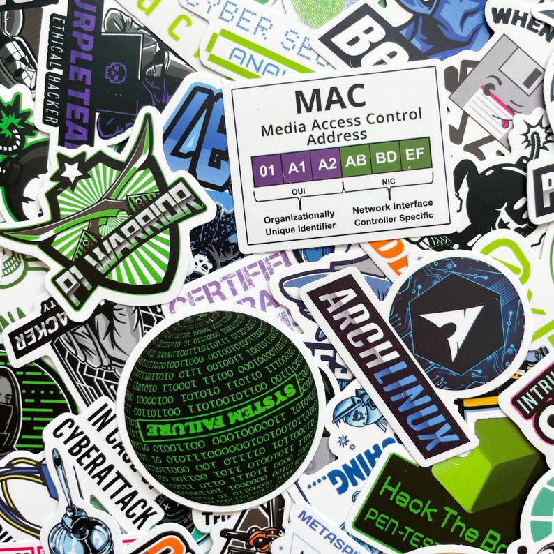 Pack of 50 Hacker Stickers, Cybersecurity Stickers, Coding Meme ...