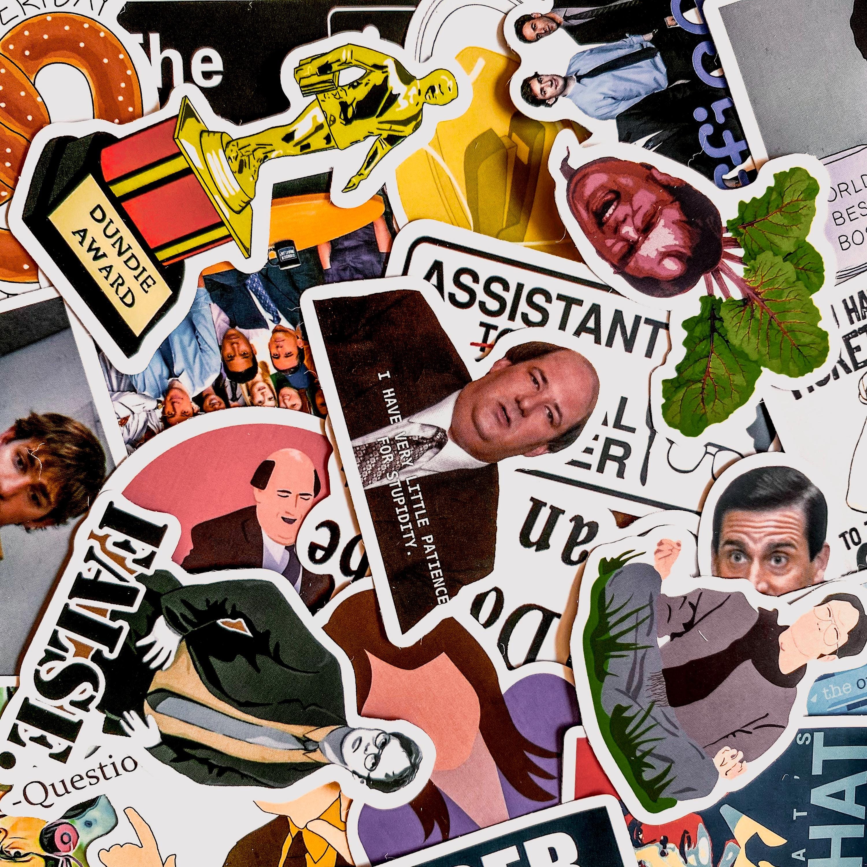 Pack of 50 Office TV Stickers, Funny Character Stickers, Quote Meme ...