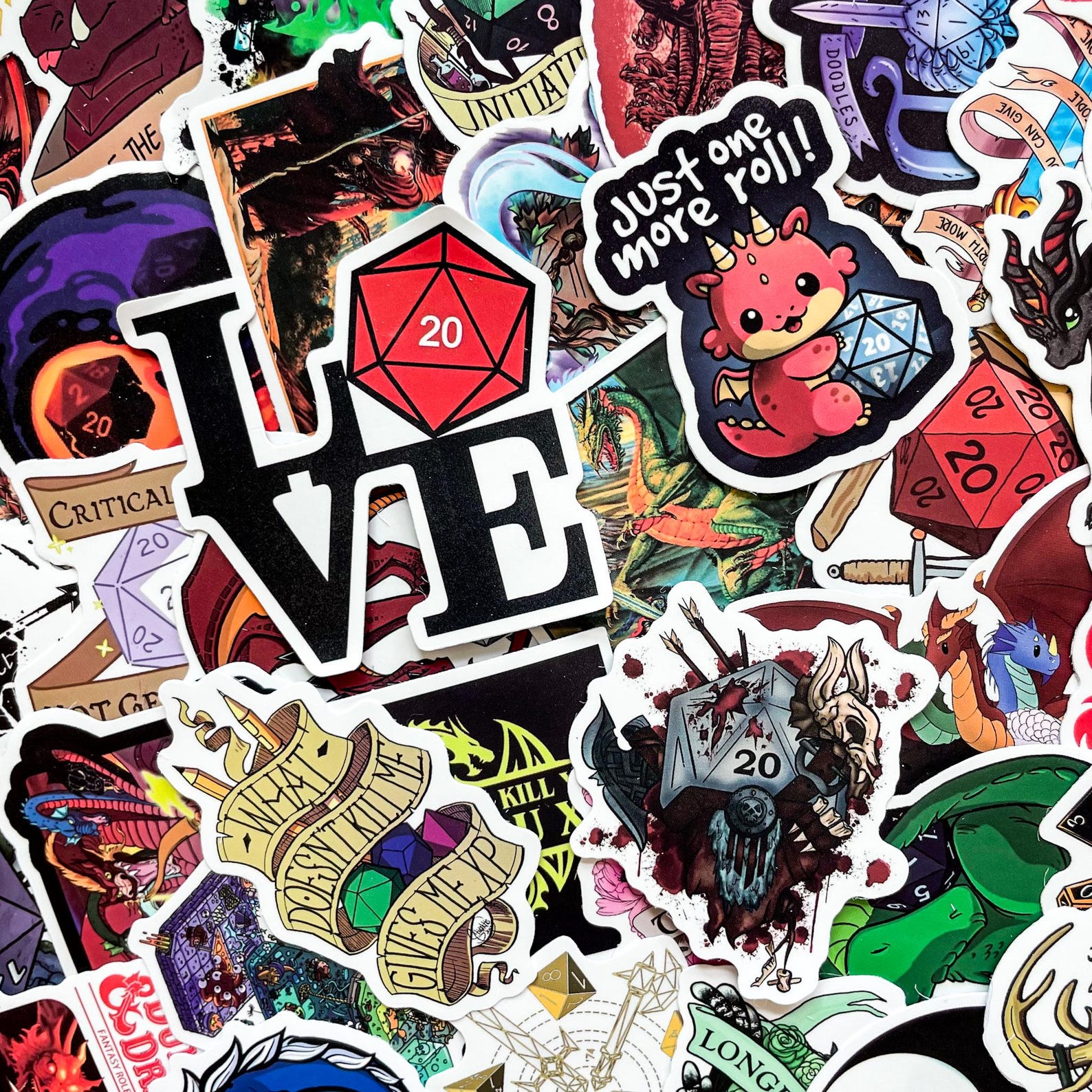 Dnd Switch Sticker Pack of 50 DND Fantasy Stickers, Dungeon RPG Stickers, Dice Adventure ...