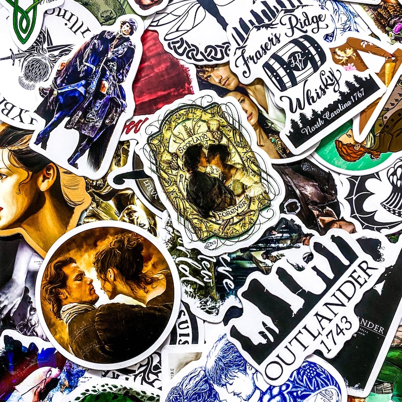 Outlander Scotland Sticker Pack of 50 Outlander Stickers, Jamie Fraser Stickers, Claire Fraser ...