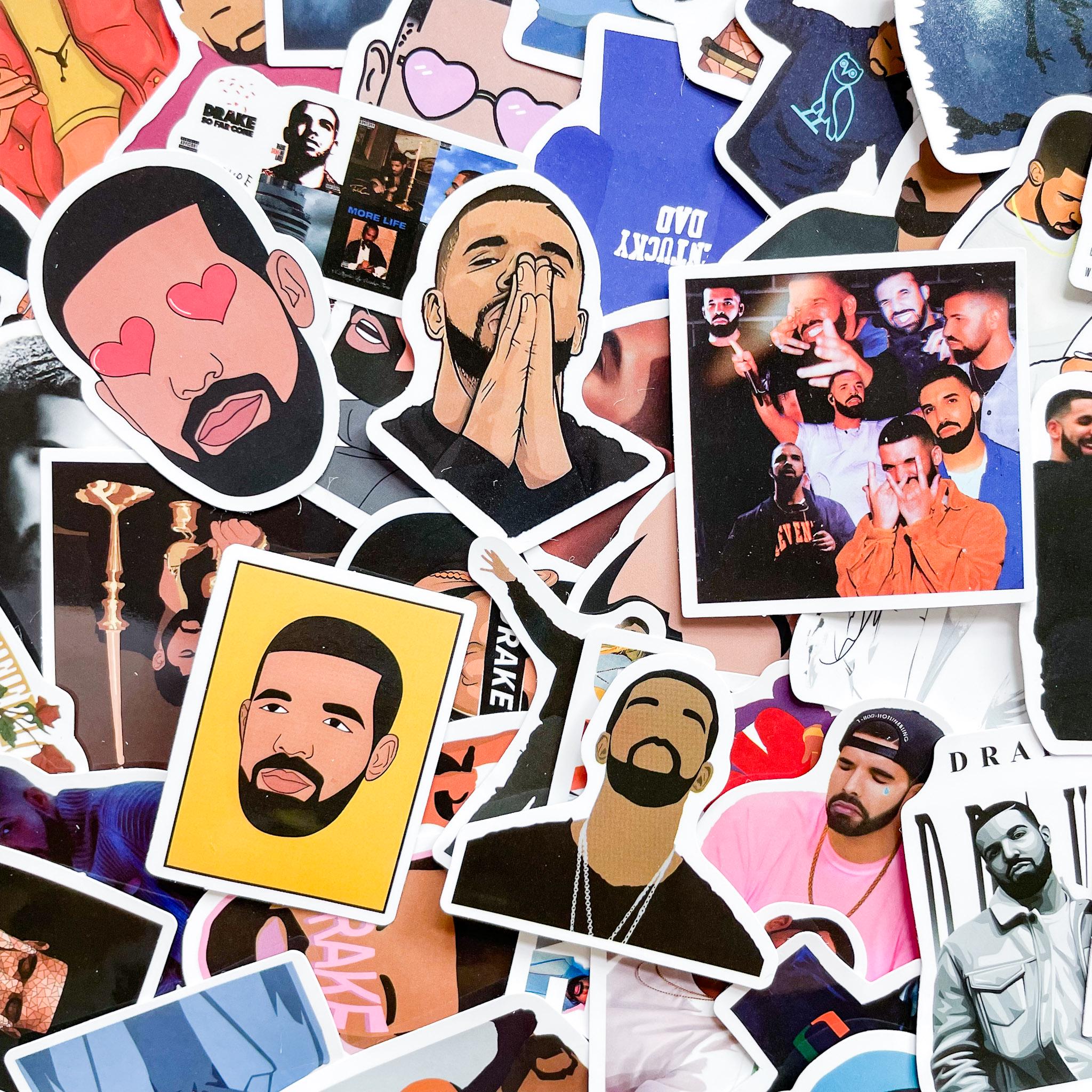 Pack of 50 Rap Legend Drake Stickers, Hip-hop Aesthetic Stickers ...