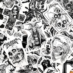 50 Random Gothic Stickers Pack, Occult Horror Stickers, Witchcore Aesthetic Stickers, Waterproof Stickers for Phone,Laptop,Water Bottle