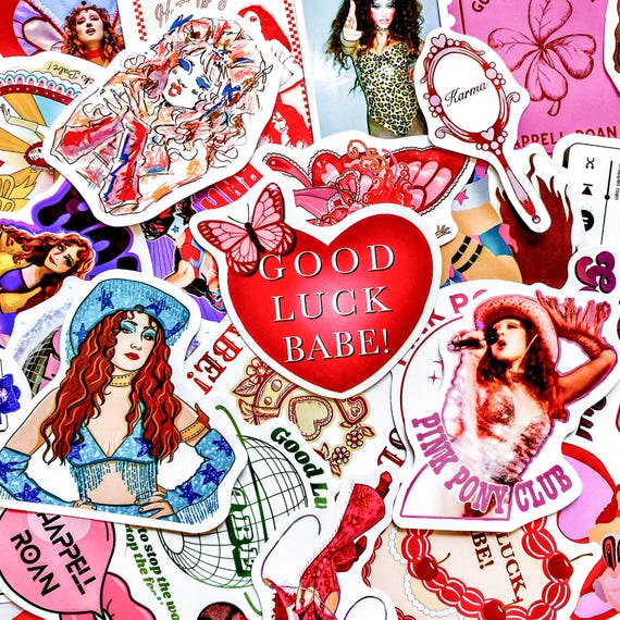 Pack of 50 Chappell-Roan Stickers, Pop Singer Stickers, Music Artist Stickers, Waterproof Stickers for Fans, Music Lovers, Collectors, Girls