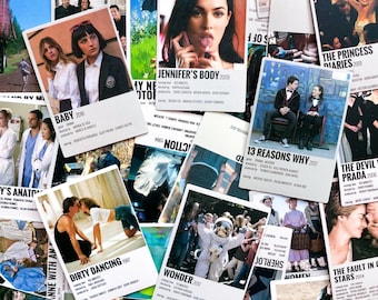 Confezione da 50 adesivi per poster di film, adesivi per poster di film, adesivi per programmi TV, adesivi della cultura pop, adesivi impermeabili per appassionati di film, collezionisti