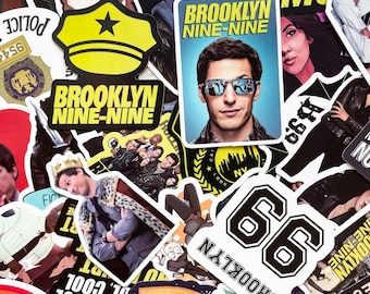 Paquete de 50 pegatinas de Brooklyn 99, pegatinas de personajes divertidos, pegatinas con frases de televisión divertidas, pegatinas impermeables para fans, adolescentes y coleccionistas.