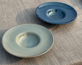 Handcrafted Ceramic Pasta Bowls | Modern Deep Plate Set