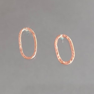 Copper or brass oval stud