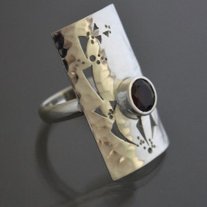 Lace cut sterling ring