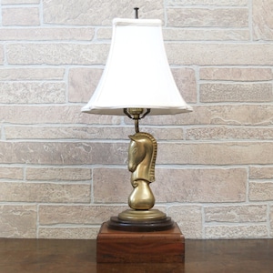 Vintage Brass Trojan Horse Table Lamp