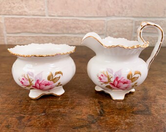 Vintage English Bone China Aynsley Sugar and Creamer C.1940's.