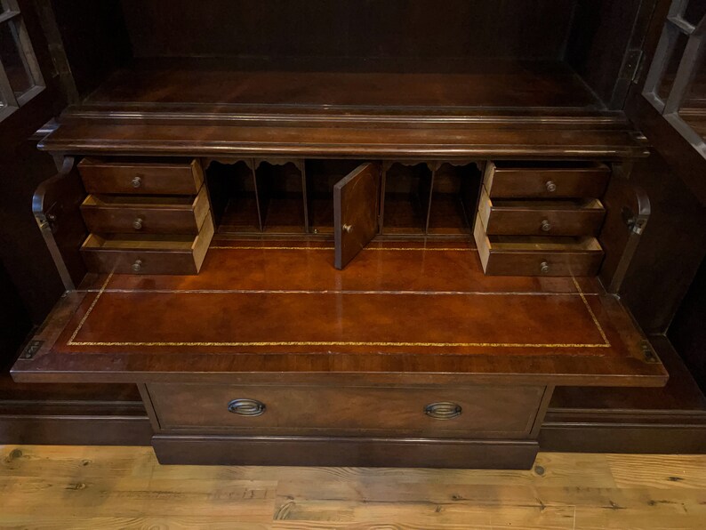 Vintage Baker Furniture Mahogany Breakfront China Etsy