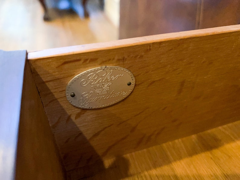 Vintage Baker Furniture Mahogany Breakfront China Etsy