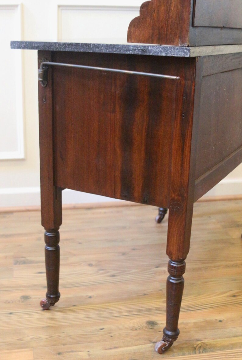 Antique English Tile Back Stone Top Wash Stand C.1900 Etsy